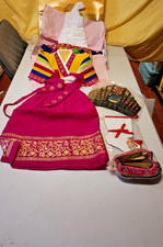 Traditional Korean Hanbok Child's 3-4 years W/ Shoes 7 piece
