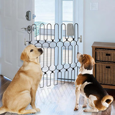 Retractable Pet Gate for Front Door - Heavy Duty Dog Barrier, Easy Install