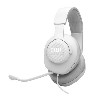 JBL Quantum 100M2 Wired Over-Ear Gaming Headset w/ Detachable Mic (White)