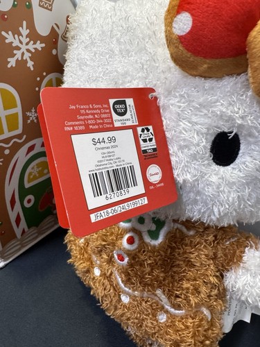 Hello Kitty Gingerbread Hugger Pillow With Box Christmas - New With Tag - 12” - Picture 6 of 6
