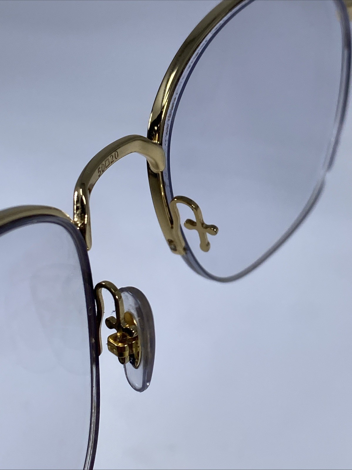 RAY-BAN RB6487 2905 Dark Brown/Gold Half Rimless Eyeglasses Frame 50-20-145