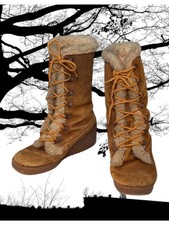 ASPEN Brown LEATHER Suede Boots ITALIAN MADE ...