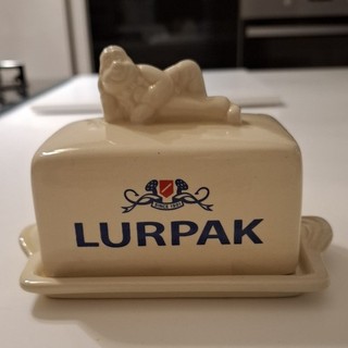 Lurpak Douglas 1980s Vintage Ceramic Butter Dish