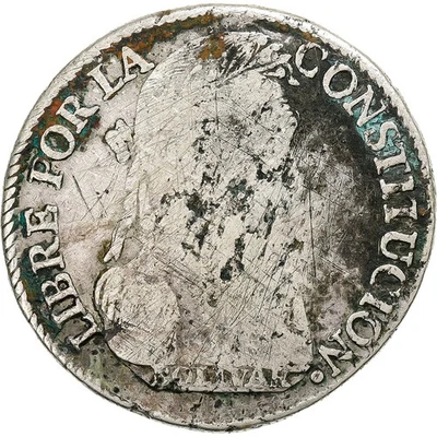 Monnaie, Bolivie, 4 Soles, 1830, Potosi, TB+, Argent, KM:96a.2 - Photo 1/2