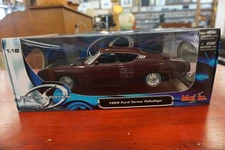 1/18 Maisto 1969 Ford Torino Talladega Burgandy (14109) New Open Box