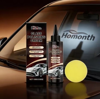 HOMONTH Glass Polishing Cream   Streak-Free Windshield Cleaner