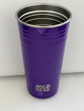 Wyld Gear purple Metal Tumbler Great Camping Beer No Lid