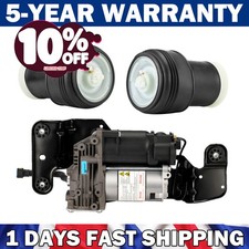Per BMW X5 E70 X6 E71 E72 Pompa Compressore Sospensione Aria + 2x Molle Pneumatiche Posteriori