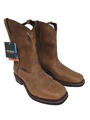 Dan Post Men's 12'' Western Boots Leather Las Cruces Brown DP69693 Size 8.5 EW