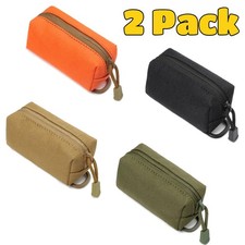 2 PACK Tactical Wallet Coin Pouch Purse Key Case EDC Pouch EDC Bag Molle Pouches