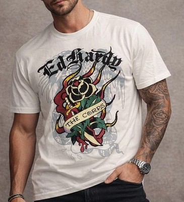 Ed Hardy The Corps VTG Ivory T-Shirt Style# EHM1101-55 Men s Size XX - Large