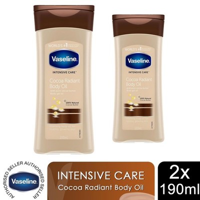 Vaseline Essential Moisture Cocoa Radiant mit reiner Kakaobutter, 2er Pack à 200 ml