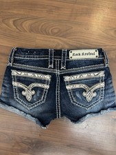 Rock Revival Alanis Shorts Dark Wash Size 25