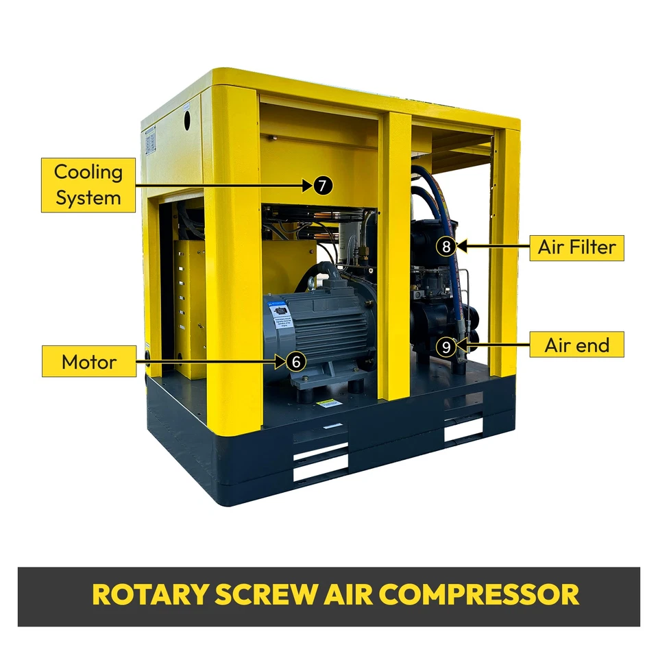 20HP 460V/60HZ 15KW 3 Phase Rotary Screw Air Compressor W/Refrigerated Air Dryer - Image 4 of 4