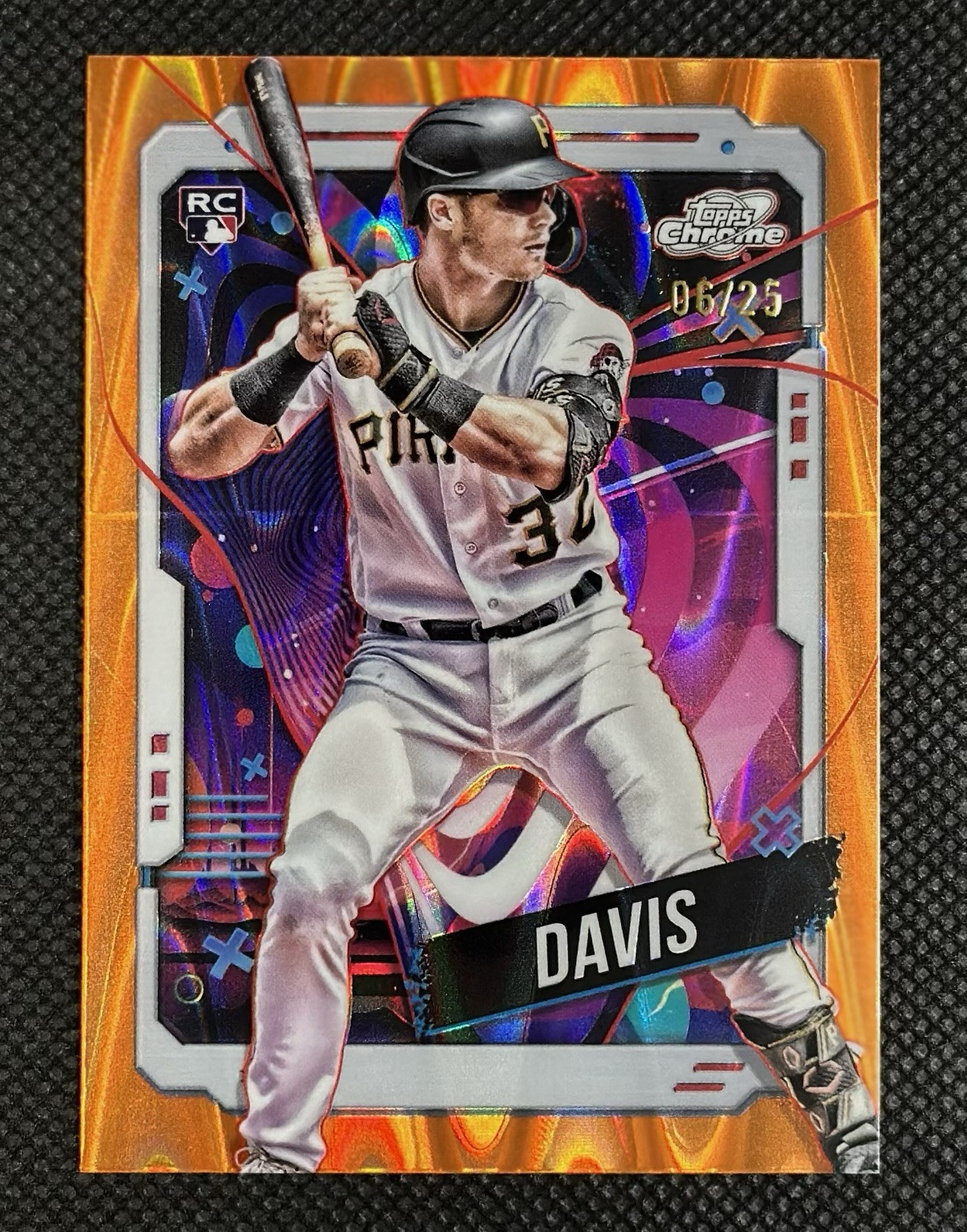 Henry Davis 2024 Topps Cosmic Chrome Orange Galactic Refractor RC /25 SP PIRATES
