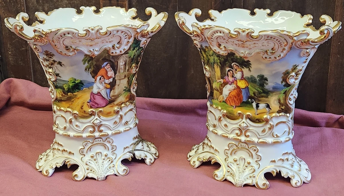 antique porcelain vases pair products for sale | eBay