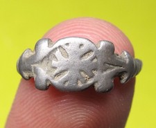 INCREÍBLE ANILLO DE PLATA CRUZ TEMPLARIA CABALLEROS MEDIEVALES ESPAÑOLES CRUZADOS 11-12º. C
