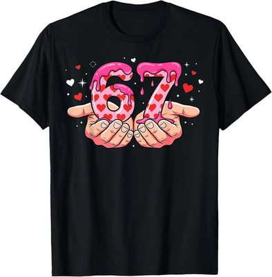 Valentine Day 67 Hearts Six Seven Meme Love Cute Unisex T-Shirt