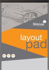 Silvine A4 Professional Layout Pad. 80 Sheets of Semi Transparent 50gsm Paper. 