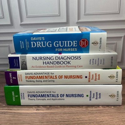 F.A. Davis Fundamentals of Nursing Textbook Bundle 4th Edition 4 Books Set