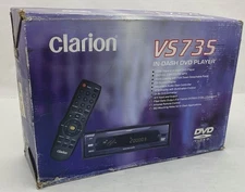 CLARION VS735 IN DASH SINGLE DIN CD DVD MP3 PLAYER OLD SCHOOL CAR AUDIO NEW