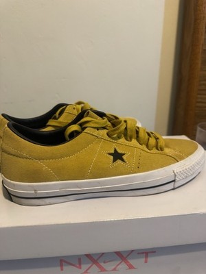 Men s Converse One Star Yellow Suede Black Star Size 8.5