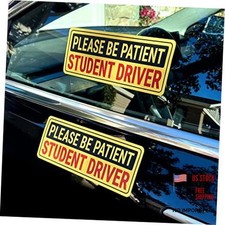 Student Driver Stickers for Cars Windows - Non-Magnetic - Reusable - 2
