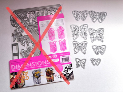 Tonic Studios Dimensions Stanzschablone Schmetterlinge und Box 2408E, Auswahl