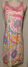 Gretchen Scott Isosceles Pink Colorful Dress size S NWT