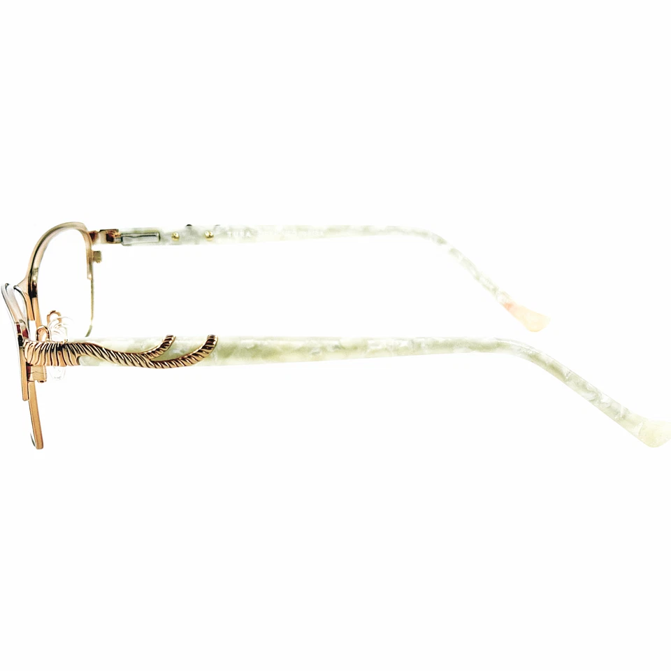 Tura R555 Womens Metal Eyeglass Frame GLD Gold 52-16 - Image 4 of 4