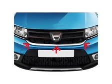 Kühlergrill Leiste für Dacia Sandero Edelstahl 2012-2017 Chrom Grillleisten