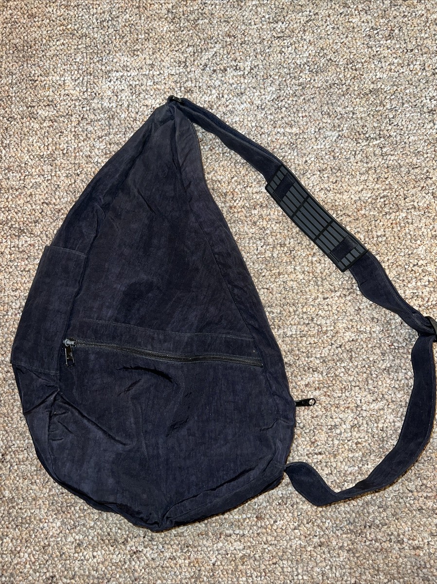 Black Ameribag Healthy Back Bag Sling Nylon Backpack Tote | eBay