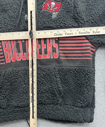 Tampa Bay Buccaneers NFL Women's Size Large Gray Pullover Fleece Sherpa Hoodie - Picture 3 of 5