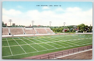 Lima Ohio~View From the Almost Empty* Stands~Spartan Football Stadium~1940s
