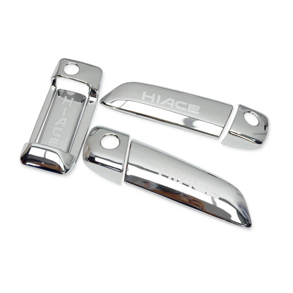 Set 3Dr Chrome Door Handle Cover Chrome For Toyota Hiace Commuter VAN 2005 2018 Foto 3 de 4