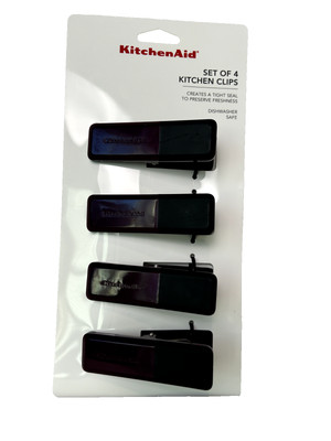 KitchenAid Kitchen Bag Clips Set of 4 Plum Purple/Black