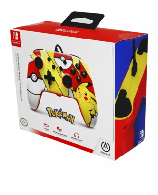 PowerA Nintendo Switch - Enhanced Wired Controller (Pokemon Pop Art) - Neu
