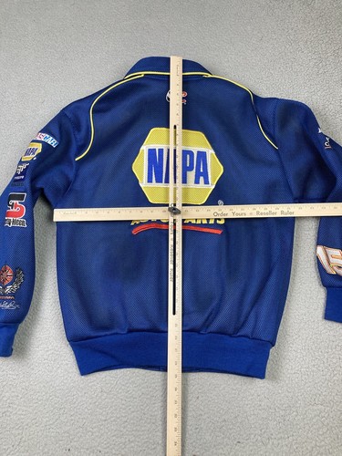 Jeff Hamilton Racing Collection Bomber Jacket Medium Blue NASCAR 2001 #15 NWT - Picture 11 of 14