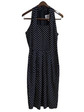 Womens Vintage Courtlyn Peters Sheath Dress Geometric Print Midi Length Size 8