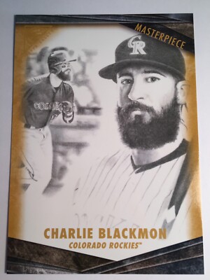 2018 Topps Gallery Masterpieces Jumbo 5x7 Charlie Blackmon Rockies M3 Gold 02/10