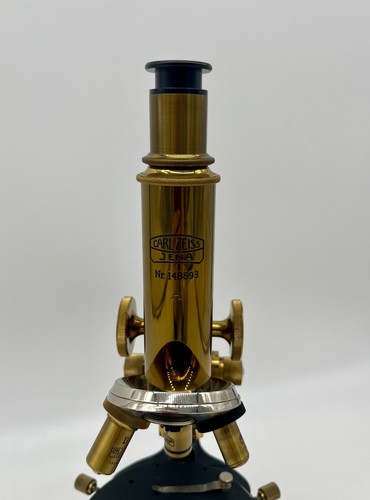 1930's German Jena Brass Microscope by Carl Zeiss - Picture 10 of 12