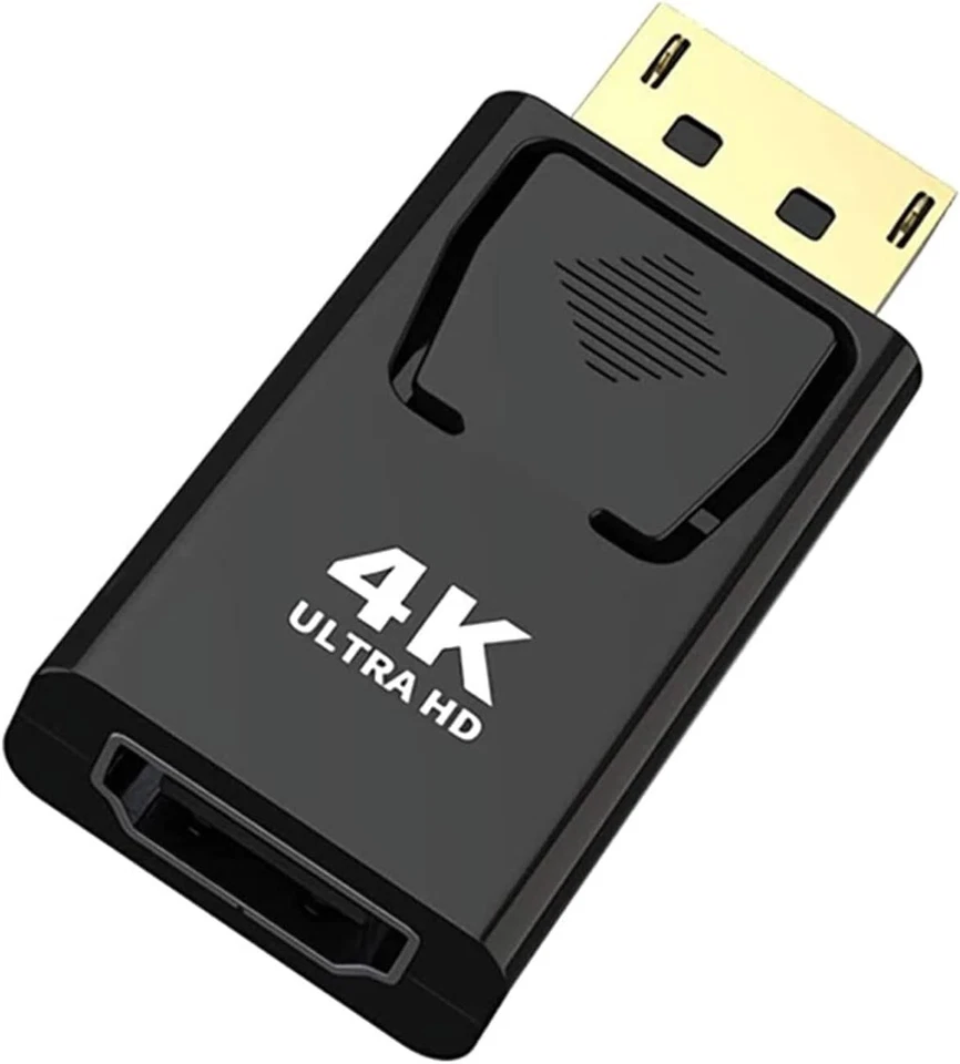 DP auf HDMI Adapter 4K Displayport zu HDMI Konverter Stecker Full HD Audio Video - Bild 2 von 4
