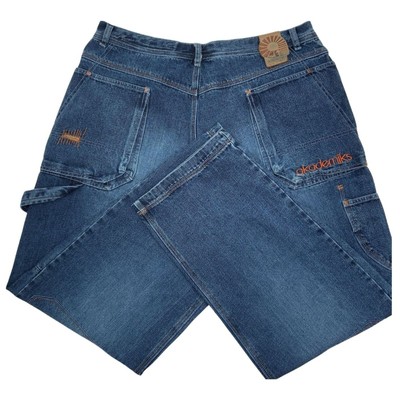 Vintage Akademiks Carpenter Jeans Mens Blue Baggy Embroidered RN