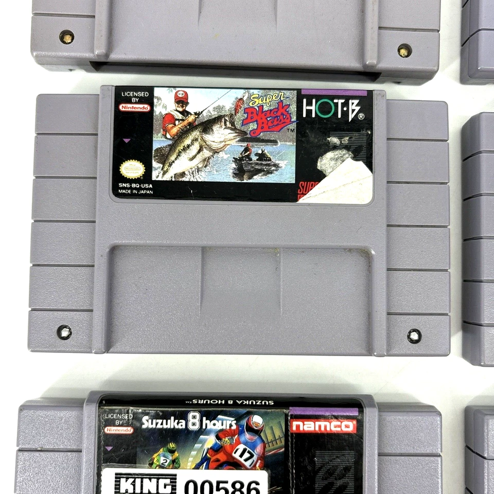 Super Nintendo Lot Of 6 Games SNES NBA HangTime Showdown Wrestlemania Black Bass - Image 4 of 4