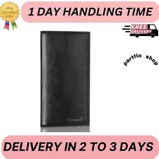 CASMONAL Premium Leather Checkbook Cover for Men & Women Checkbook Holder