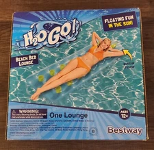 Bestway H2O Go Beach Bed Lounge Swimming Pool Float Blue/Green