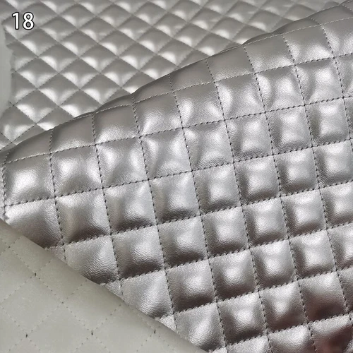 Luxury Quilted PU Leather Car Upholstery Fabric Diamond Argyle Sewing Material - Picture 40 of 43