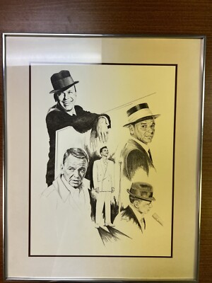 Lanse Bance - Frank Sinatra Drawings- Framed (3)(DM for individual pricing)