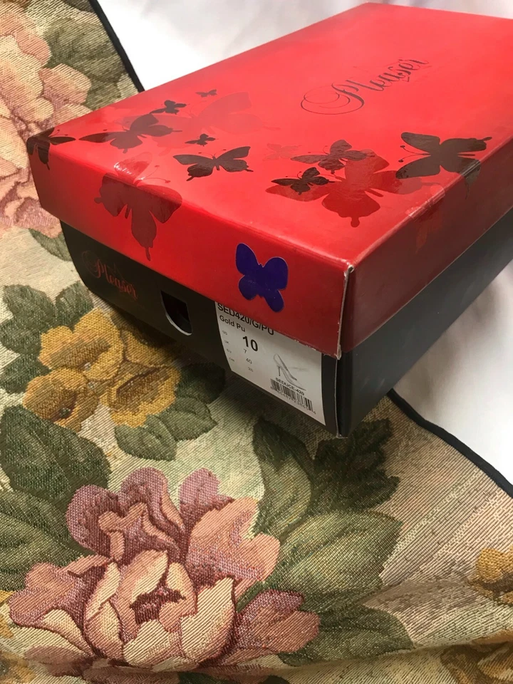 Zapatos de tacón para hombre talla 8 UNISEX mujer 10 Pleaser USA SEDUCE-420 DORADO 4" OFERTA    Foto 3 de 4