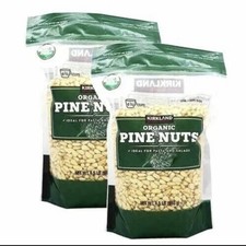 2 Packs Kirkland Signature Organic Pine Nuts 1.5 lb Each Pack, Total 3 lbs